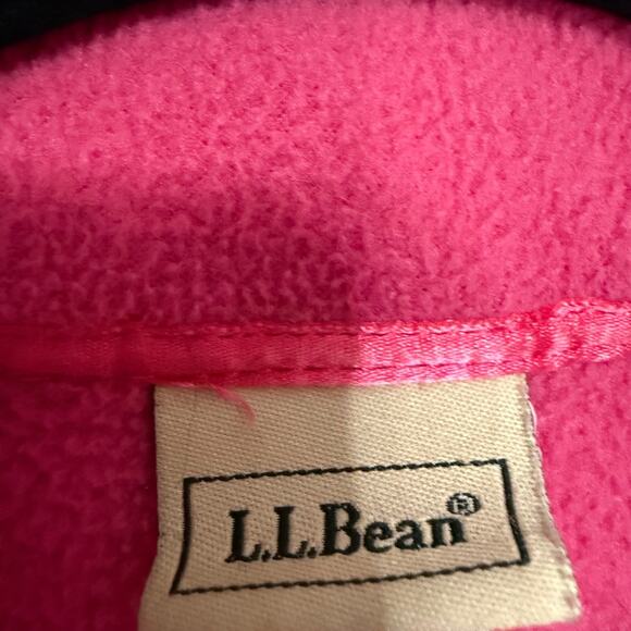 L.L.Bean Women’s M Bright Pink Full Zip Fleece Jacket GUC - Picture 4 of 4